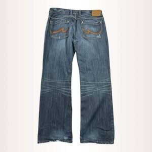 LTB 1948 Paul Jean Men 38x31 Blue Relaxed Straight‎ Whiskered Fade Embroidered